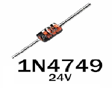 آشنایی با دیود زنر (Zener Diode) با شماره 1N4749 و مشخصات 1 وات 24 ولت